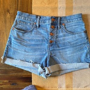 Madewell high rise denim shorts